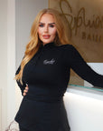 THE CLINIC - Sleeveless Longline Top in Black