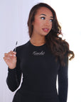 EFFORTLESS - Long Sleeve Bodysuit in Black