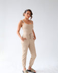 NOT SO BASIC - Jogger Style Trouser in Taupe