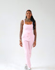 THE HOURGLASS - Square Neck Bodysuit in Posie Pink
