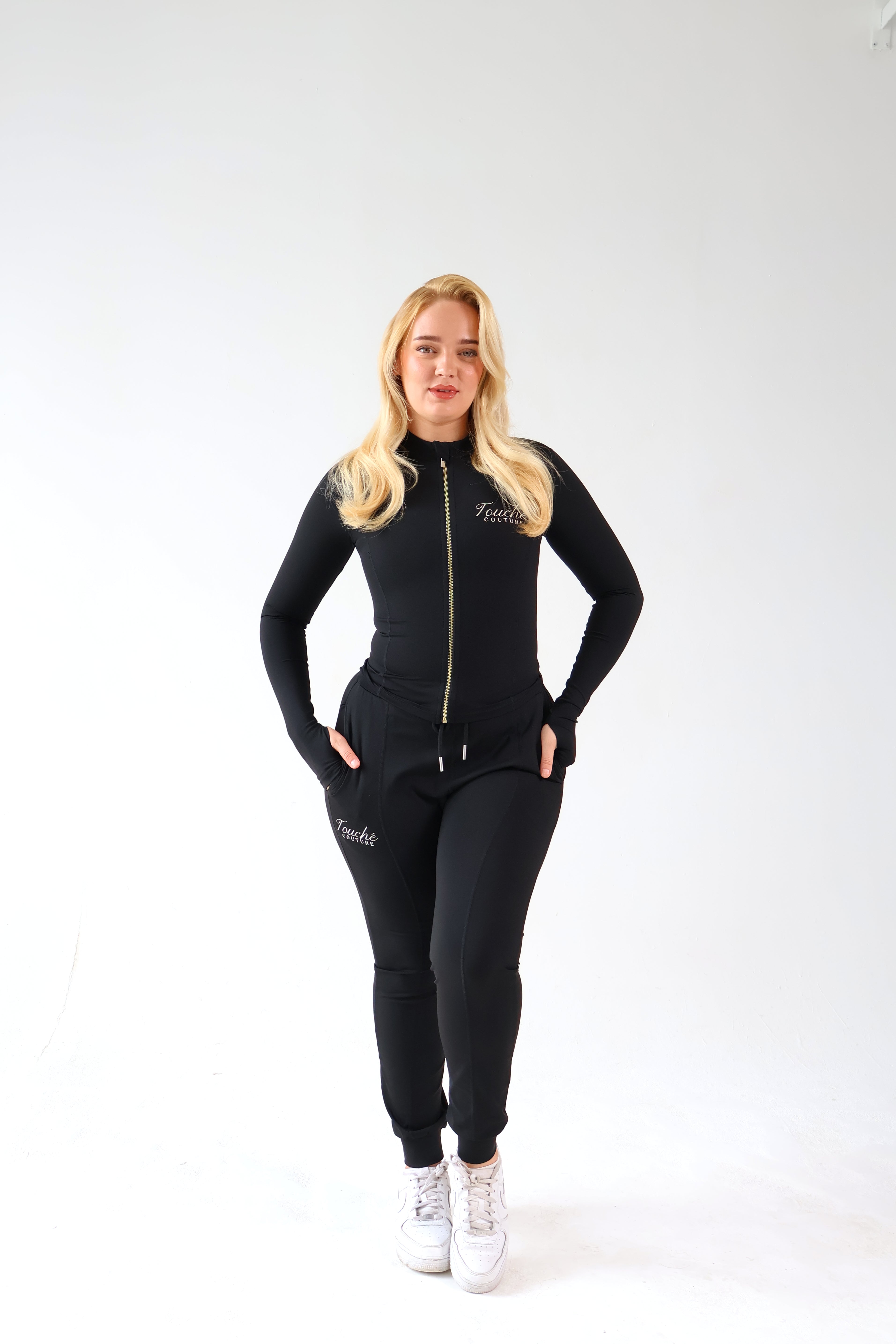 SCULPT ME - Long Sleeve Zip Up Top in Black – Touché Couture SCULPT ME - Long Sleeve Zip Up Top in Black – Touché Couture