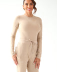 EFFORTLESS - Long Sleeve Bodysuit in Taupe